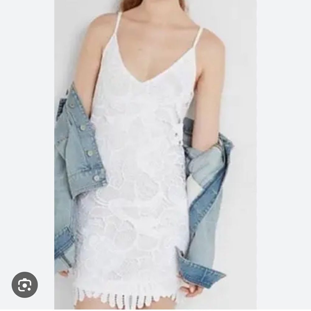 Express White Lace Mini Dress